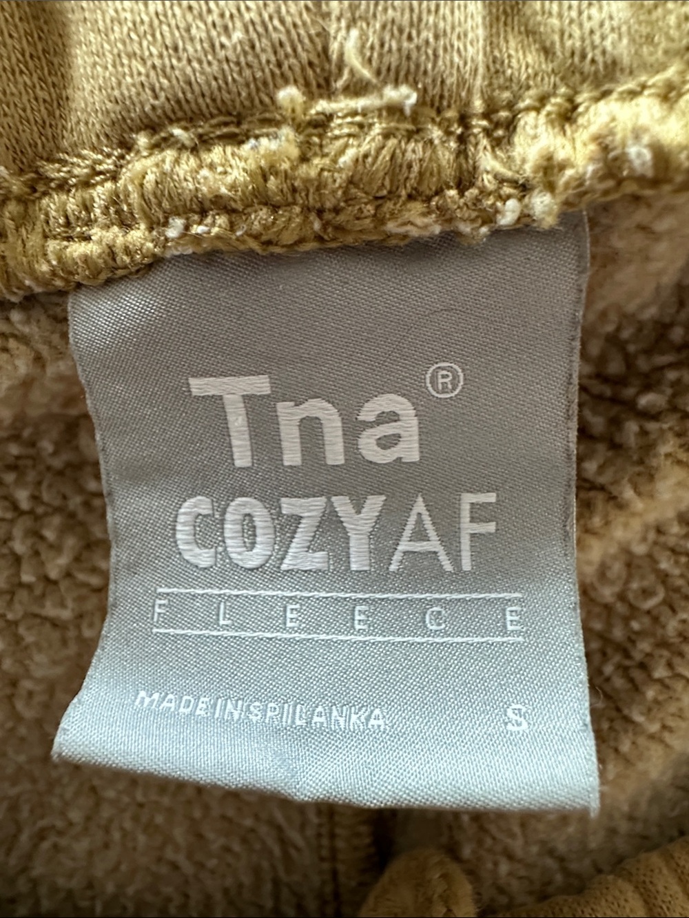 Aritzia TNA CozyAF Fleece 2-Piece Hoodie Jogger Set Camel Tan Size 1/S - Picture 8 of 11